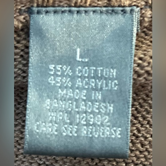 🤩  VINTAGE Oscar De La Renta Vest Mens Brn Cable Knit Sleeveless Button Grandpa - Picture 7 of 8